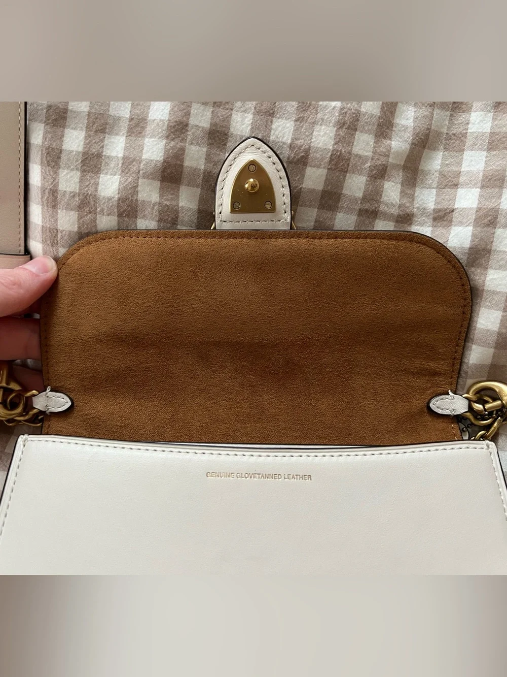 *Barely Used* Coach Beat Crossbody Bag in Chalk, Gold Chain, Dust Bag Included!